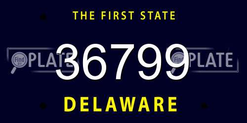36799 Delaware License Plate