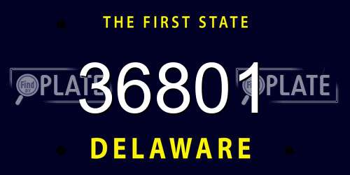 36801 Delaware License Plate