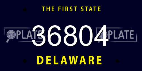 36804 Delaware License Plate