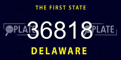 36818 Delaware License Plate