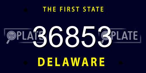 36853 Delaware License Plate