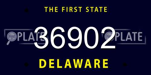 36902 Delaware License Plate
