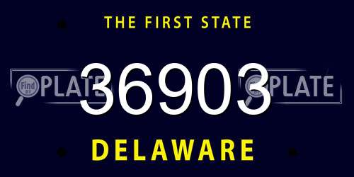 36903 Delaware License Plate