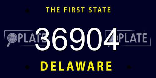 36904 Delaware License Plate