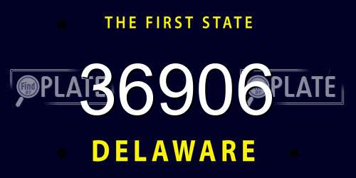 36906 Delaware License Plate