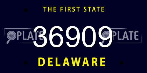 36909 Delaware License Plate