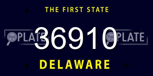 36910 Delaware License Plate