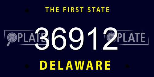 36912 Delaware License Plate