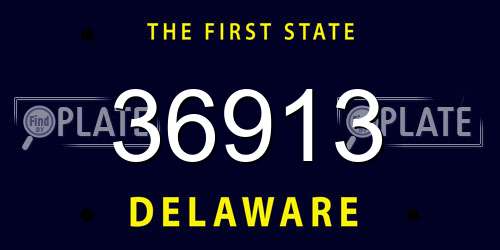 36913 Delaware License Plate