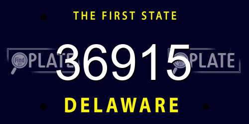 36915 Delaware License Plate