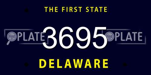3695 Delaware License Plate