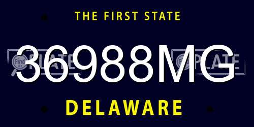 36988MG Delaware License Plate