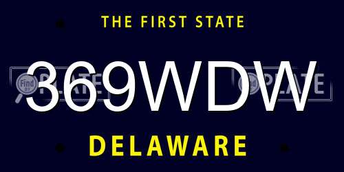 369WDW Delaware License Plate