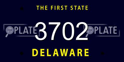 3702 Delaware License Plate