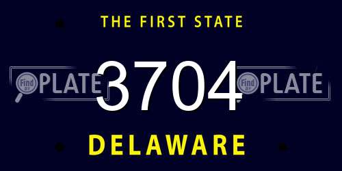 3704 Delaware License Plate