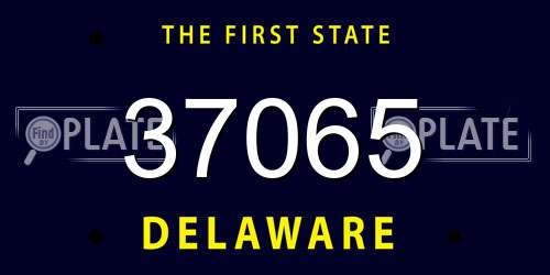 37065 Delaware License Plate