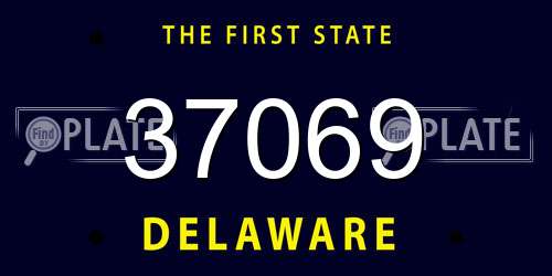 37069 Delaware License Plate