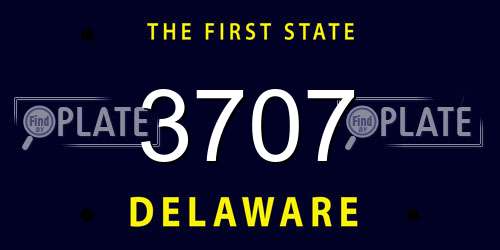3707 Delaware License Plate