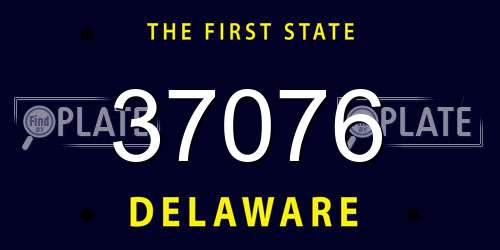 37076 Delaware License Plate