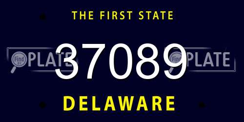 37089 Delaware License Plate