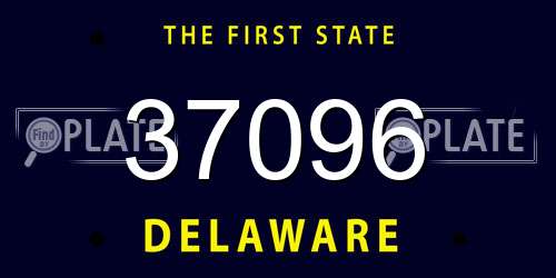 37096 Delaware License Plate