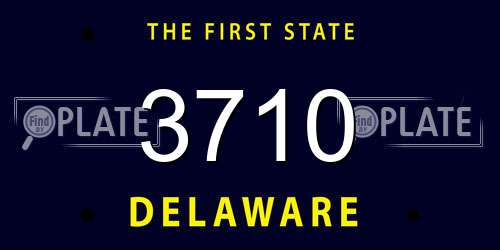 3710 Delaware License Plate