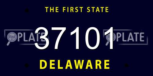 37101 Delaware License Plate