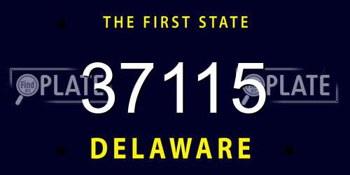 37115 Delaware License Plate