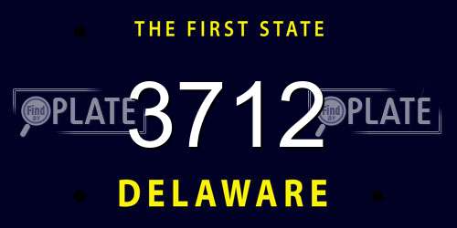 3712 Delaware License Plate