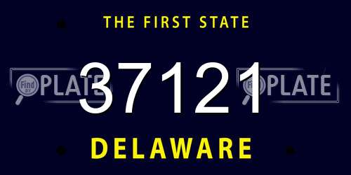 37121 Delaware License Plate