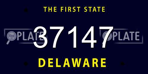 37147 Delaware License Plate