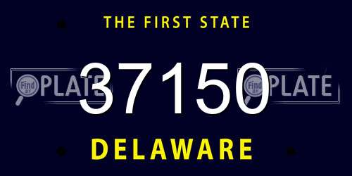 37150 Delaware License Plate