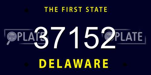 37152 Delaware License Plate