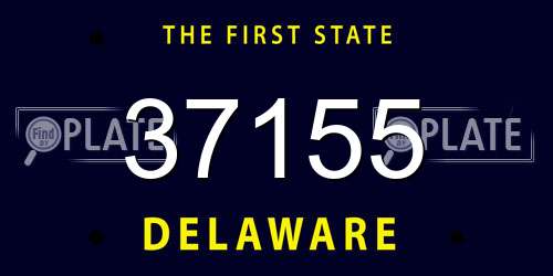 37155 Delaware License Plate