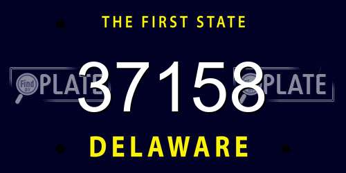 37158 Delaware License Plate