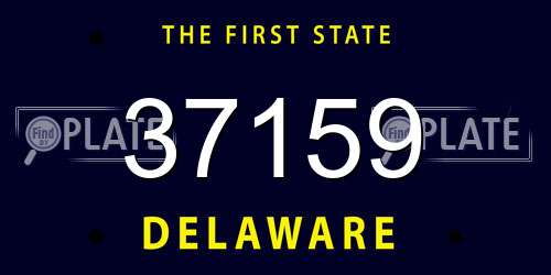 37159 Delaware License Plate