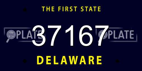 37167 Delaware License Plate