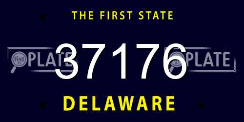 37176 Delaware License Plate