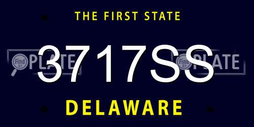 3717SS Delaware License Plate