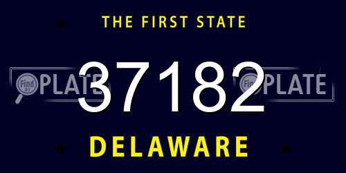 37182 Delaware License Plate