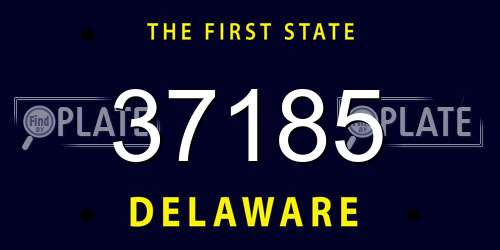 37185 Delaware License Plate
