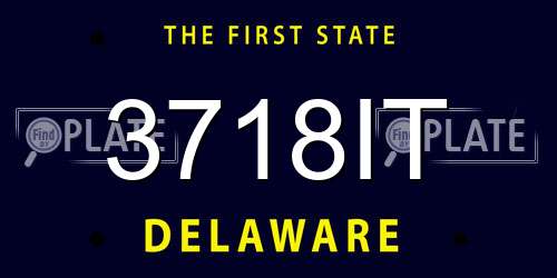 3718IT Delaware License Plate
