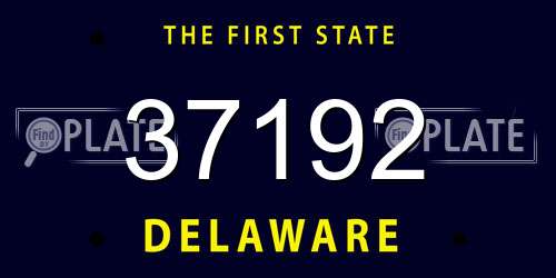 37192 Delaware License Plate