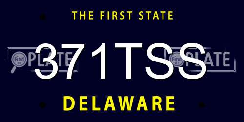 371TSS Delaware License Plate