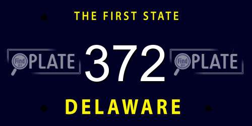 372 Delaware License Plate