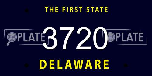 3720 Delaware License Plate