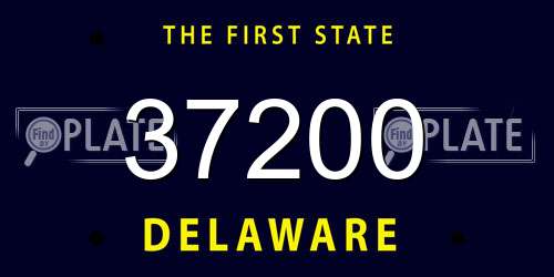 37200 Delaware License Plate