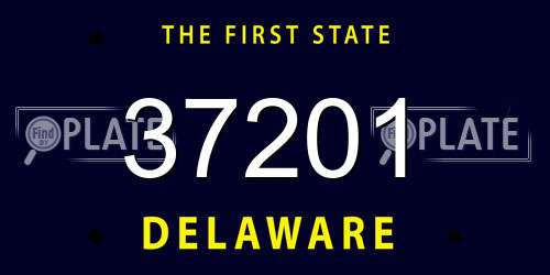 37201 Delaware License Plate