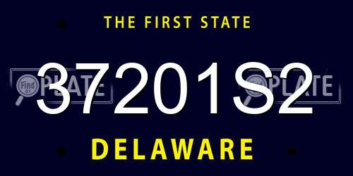 37201S2 Delaware License Plate