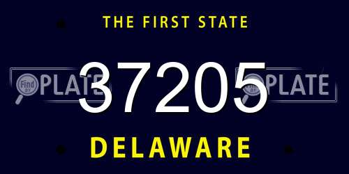 37205 Delaware License Plate